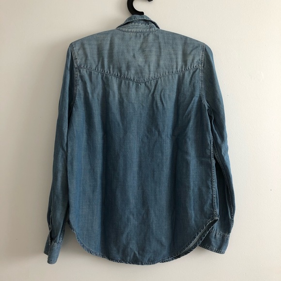 AMERICAN EAGLE Boyfriend Fit Denim Top - Picture 4 of 4